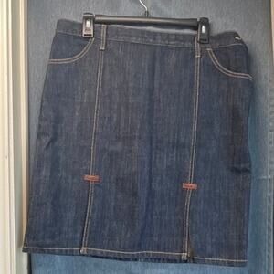 Vintage Gap Jeans 12 blue 100%cotton frontslits summercasual Coastal cool Skirt